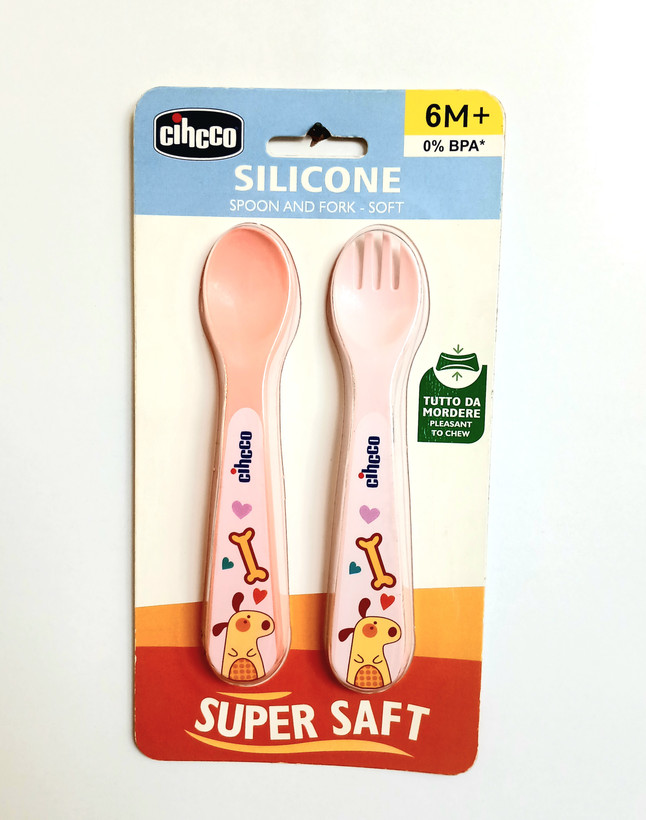 قاشق چنگال جفتی سیلیکونی چیکو chicoo