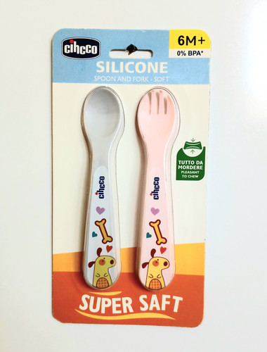 قاشق چنگال جفتی سیلیکونی چیکو chicoo